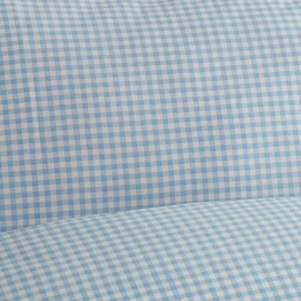 Bed Sheets-Kirkland's Home Gingham Full 3-Pc. Sheet Set Blue