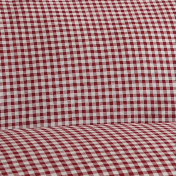 Bed Sheets-Kirkland's Home Gingham King 3-Pc. Sheet Set Red