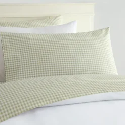 Bed Sheets-Kirkland's Home Gingham 3-Pc. Twin Sheet Set Green