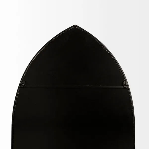 Decorative Mirrors-Kirkland's Home Giovanna Black Metal Pointed Arch Wall Mirror