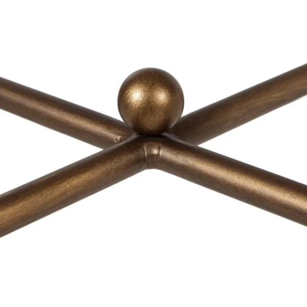 Coffee Tables-Kirkland's Home Glass And Metal Rectangle Porter Coffee Table Gold