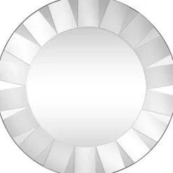 Decorative Mirrors-Kirkland's Home Glass Petal Round Beveled Mirror