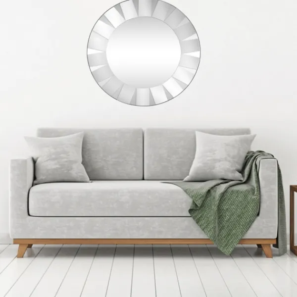 Decorative Mirrors-Kirkland's Home Glass Petal Round Beveled Mirror