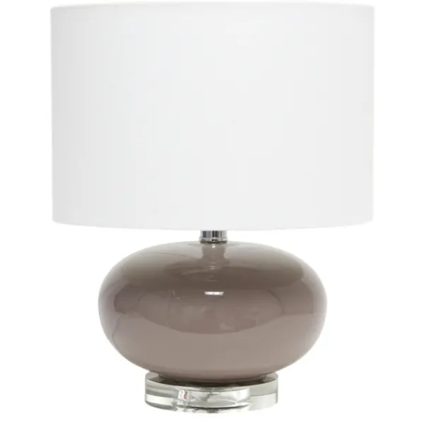 Table Lamps-Kirkland's Home Glass Short Oval Table Lamp Brown