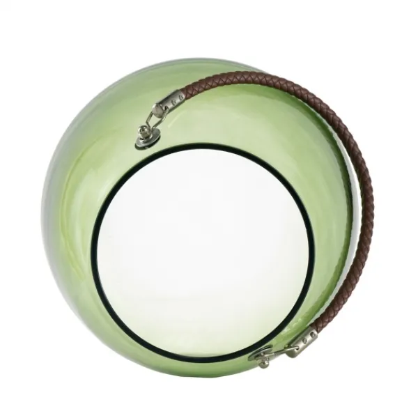 Vases-Kirkland's Home Glass Vase With Handles Green