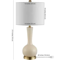 Table Lamps-Kirkland's Home Glazed Glass Teardrop Table Lamp Ivory
