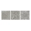 Wall Plaques-Kirkland's Home Glazed Iron Carved Floral Plaques, Set Of 3 Gray