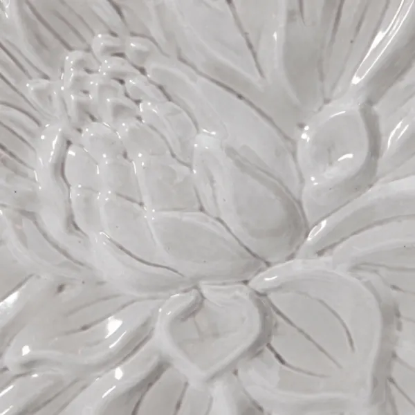 Wall Plaques-Kirkland's Home Glazed Iron Carved Floral Plaques, Set Of 3 Gray