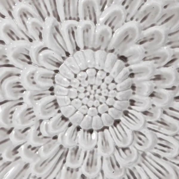Wall Plaques-Kirkland's Home Glazed Iron Carved Floral Plaques, Set Of 3 Gray