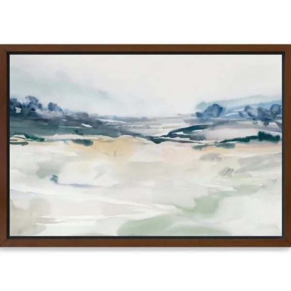Framed Art-Kirkland's Home Gleaming Basin Framed Canvas Art Print White/Blue/Green