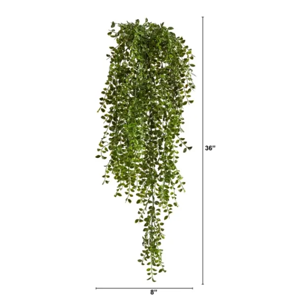 Arrangements & Greenery-Kirkland's Home Gledistias In Hanging Metal Baskets, Set Of 2 Green