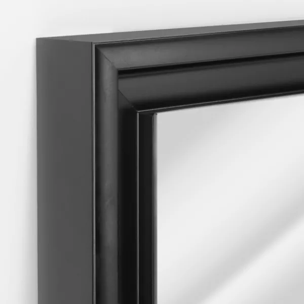 Framed Mirrors-Kirkland's Home Glossy Black Frame Leaning Mirror