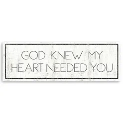 Wall Quotes & Signs-Kirkland's Home God Knew My Heart Needed You Canvas Art Print White