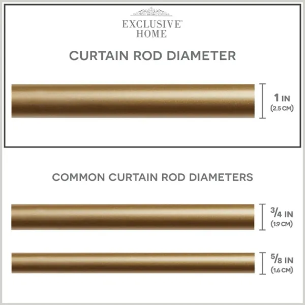 Curtain Rods & Hardware-Kirkland's Home Gold Aged Mercury Sphere Curtain Rod, 72 In.