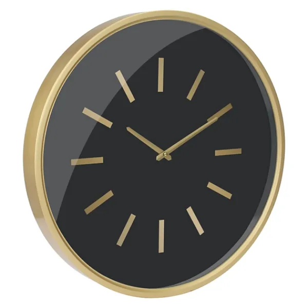 Clocks-Kirkland's Home Gold And Black Modern Wall Clock