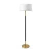 Floor Lamps-Kirkland's Home Gold And Black Simple Stem Floor Lamp White