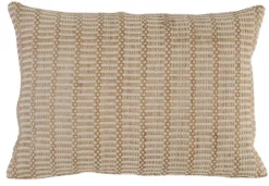 Pillows-Kirkland's Home Gold And Ivory Haven Lumbar Pillow Gold/Ivory/Tan