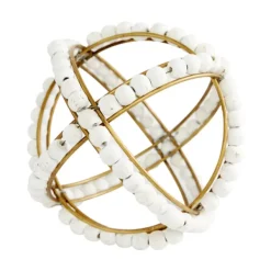 Bowl Filler-Kirkland's Home Gold And Ivory Wooden Bead 2-Pc. Orb Set