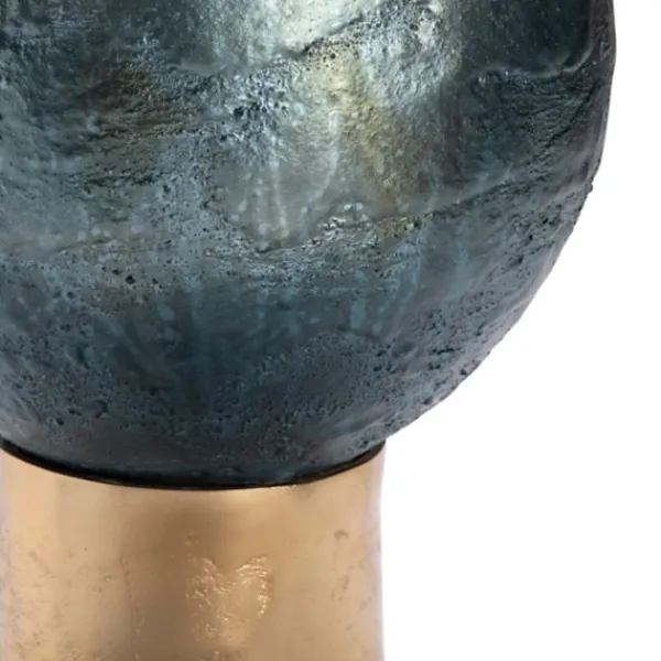 Table Lamps-Kirkland's Home Gold And Navy Ombre Glass Orb Table Lamp White