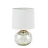 Table Lamps-Kirkland's Home Gold And Silver Mercury Glass Table Lamp White