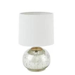 Table Lamps-Kirkland's Home Gold And Silver Mercury Glass Table Lamp White