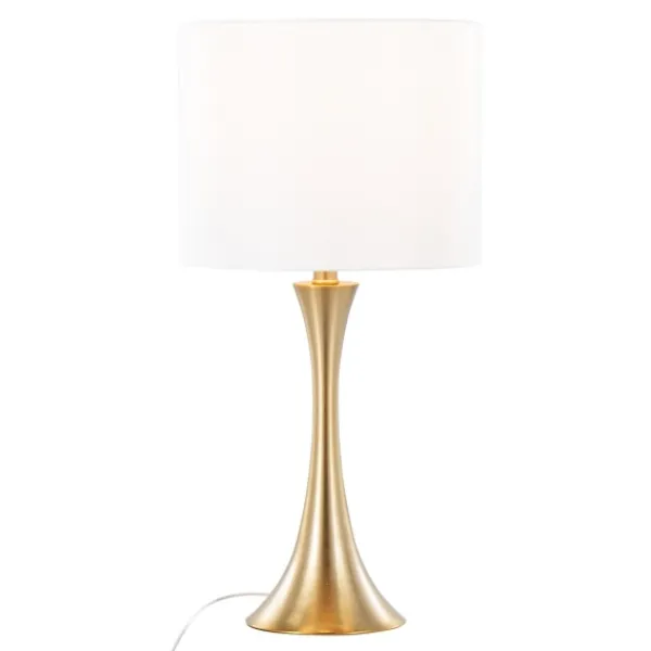 Table Lamps-Kirkland's Home Gold And Tapered Table Lamps Set Of 2 White