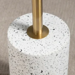 Floor Lamps-Kirkland's Home Gold And Terrazzo Floor Lamp White