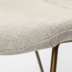 Dining Chairs-Kirkland's Home Gold And Upholstered Dining Chair Ivory