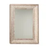 Decorative Mirrors-Kirkland's Home Gold And White Washed Carved Frame Mirror