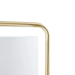 Floor Lamps-Kirkland's Home Gold Angular Modern Floor Lamp Ivory