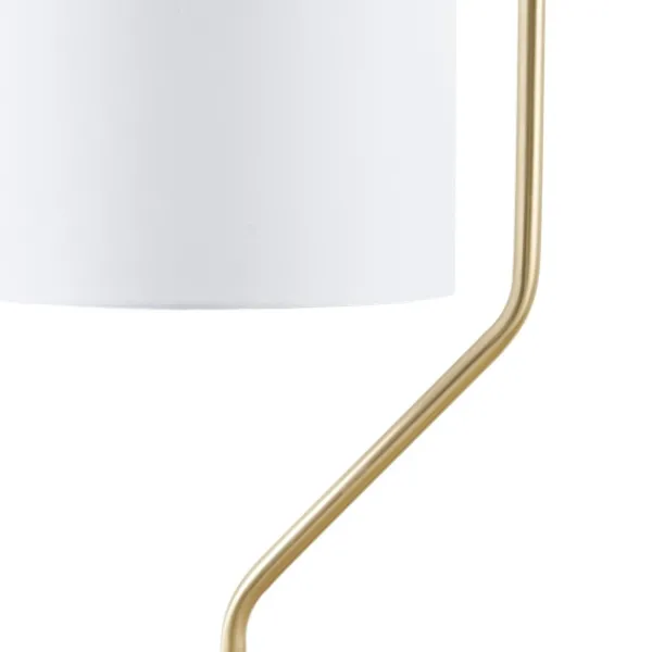 Floor Lamps-Kirkland's Home Gold Angular Modern Floor Lamp Ivory