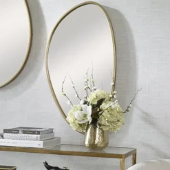 Decorative Mirrors-Kirkland's Home Gold Boomerang Wall Mirror