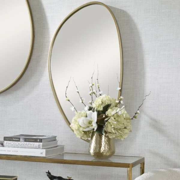 Decorative Mirrors-Kirkland's Home Gold Boomerang Wall Mirror