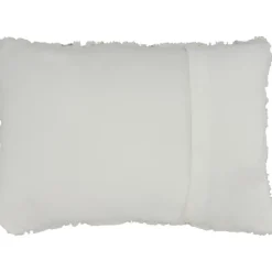 Pillows-Kirkland's Home Gold Branches Faux Fur Lumbar Pillow White/Gold