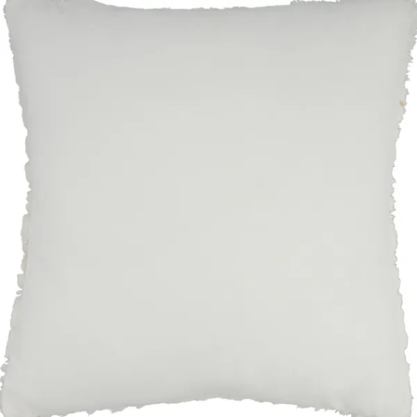 Pillows-Kirkland's Home Gold Branches Faux Fur Throw Pillow White/Gold