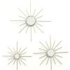 Decorative Mirrors-Kirkland's Home Gold Burst Decorative Wall Mirrors, Set Of 3