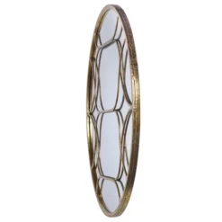 Decorative Mirrors-Kirkland's Home Gold Circular Inset Round Wall Mirror