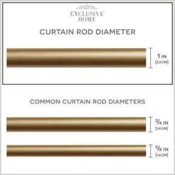Curtain Rods & Hardware-Kirkland's Home Gold Eleanor Curtain Rod Set, 72 In.