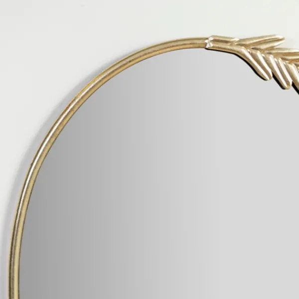 Decorative Mirrors-Kirkland's Home Gold Finish Oval Wreath Mirror