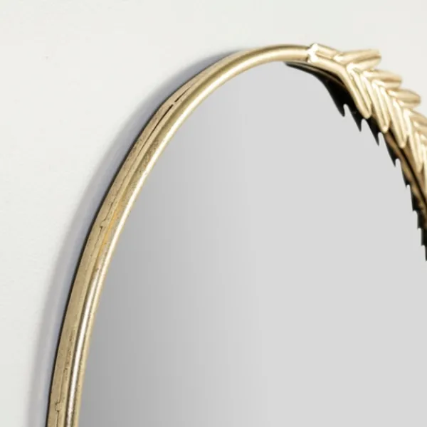 Decorative Mirrors-Kirkland's Home Gold Finish Oval Wreath Mirror
