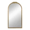 Decorative Mirrors-Kirkland's Home Gold Floral Top Arch Frame Floor Mirror, 27X52 In.