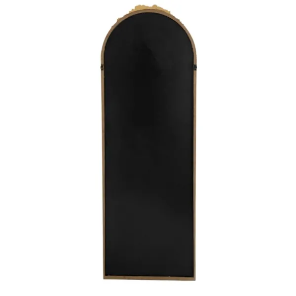 Decorative Mirrors-Kirkland's Home Gold Floral Top Arch Frame Floor Mirror, 19X55 In.