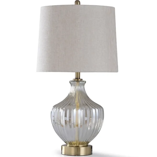 Table Lamps-Kirkland's Home Gold Glass Traditional Table Lamp Tan