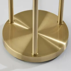 Floor Lamps-Kirkland's Home Gold Globe 3-Light Shelf Floor Lamp Gold/White