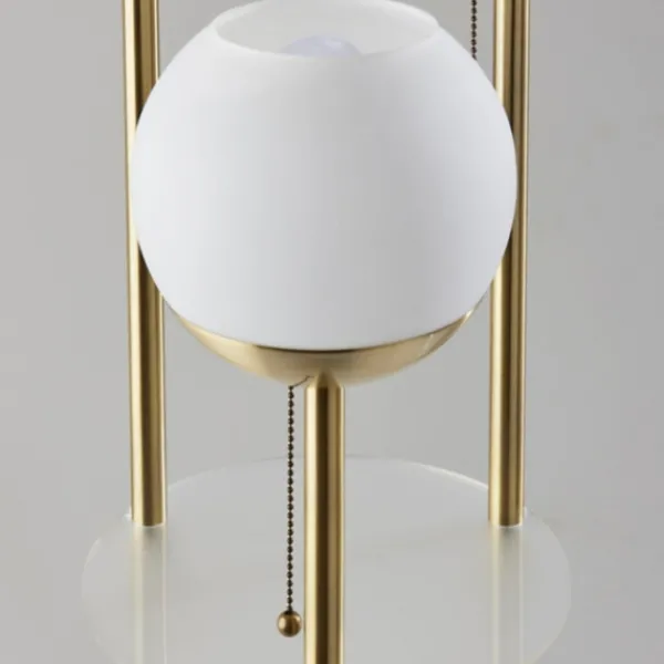Floor Lamps-Kirkland's Home Gold Globe 3-Light Shelf Floor Lamp Gold/White