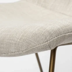 Dining Chairs-Kirkland's Home Gold Iron And Fabric Dining Chairs, Set Of 2 Ivory