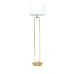 Floor Lamps-Kirkland's Home Gold Iron Arch Base Floor Lamp White