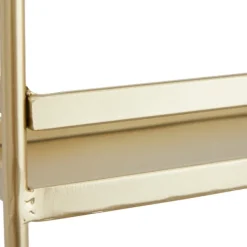Wall Storage-Kirkland's Home Gold Iron Frame Wall Shelf With Hooks