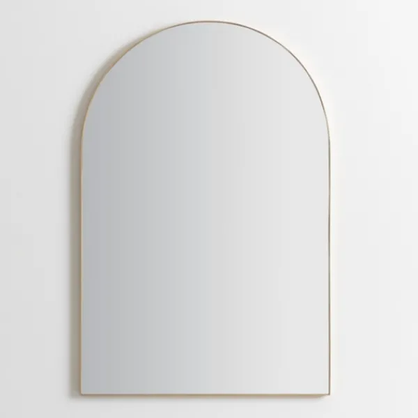 Framed Mirrors-Kirkland's Home Gold Linear Arch Wall Mirror