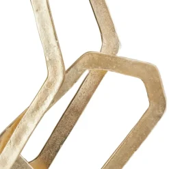 Statues & Figurines-Kirkland's Home Gold Marble Layered Geometric Loops Statue Gold/Black